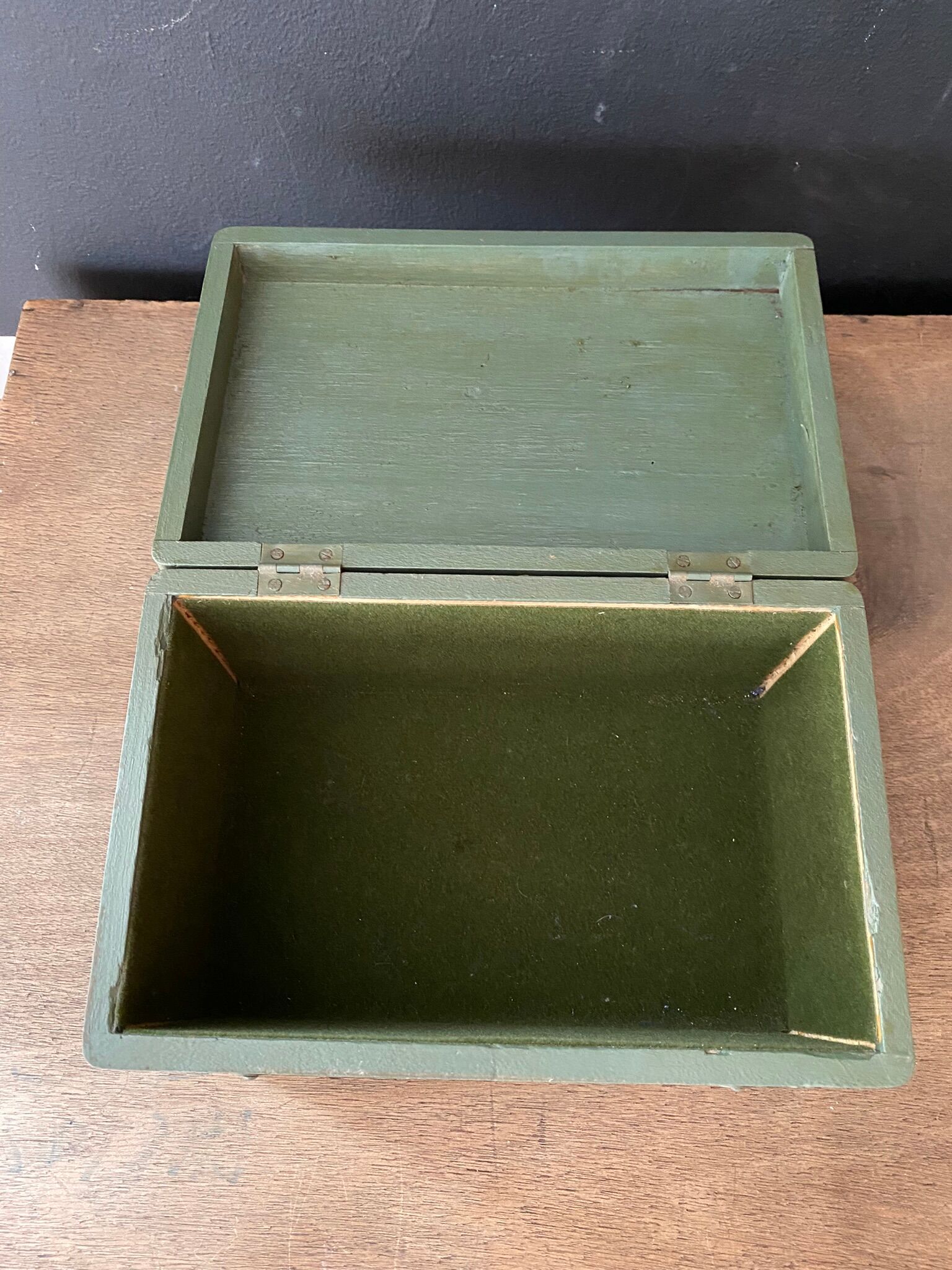 Hand-painted wooden box