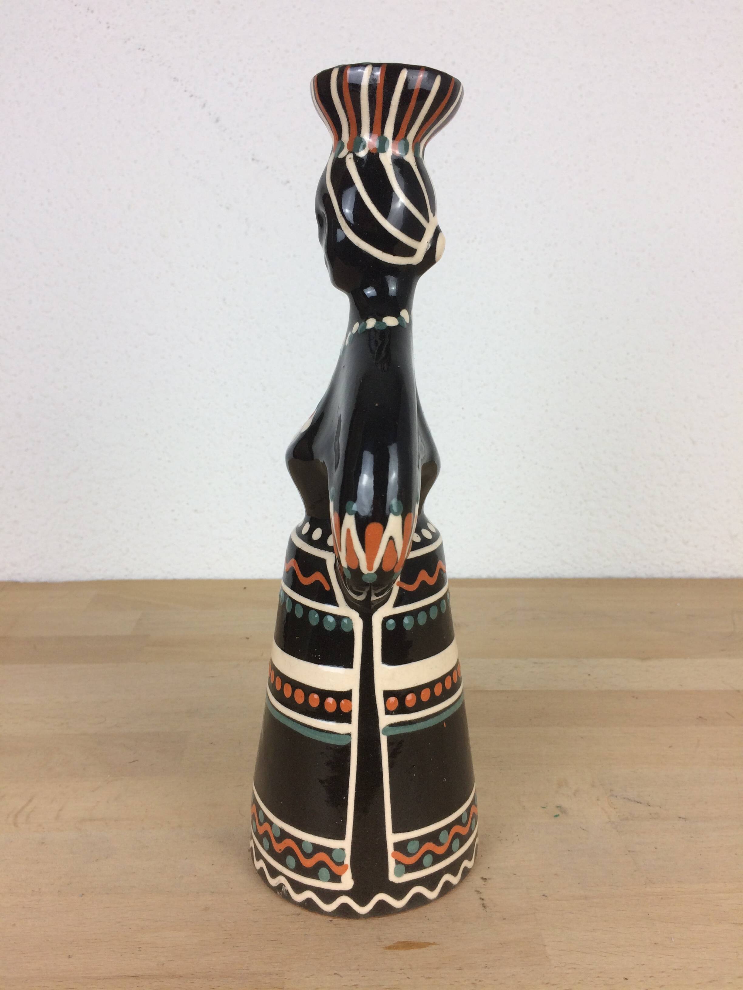 Vintage ceramic anthropomorphic candle holder