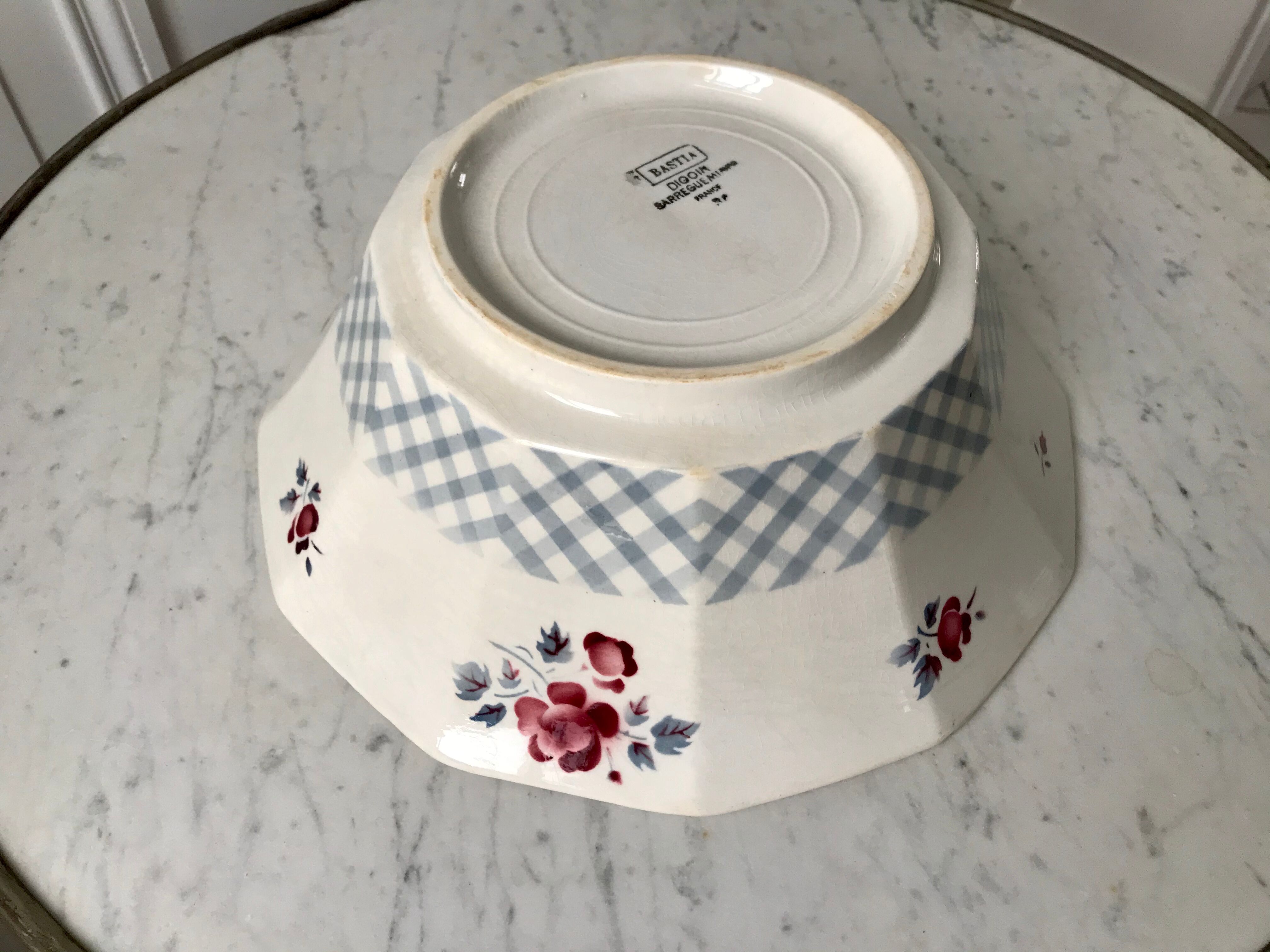 Salad bowl Digoin Sarreguemines model "Bastia" years 30-40