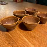 Ensemble de 5 tasses en grès vintage