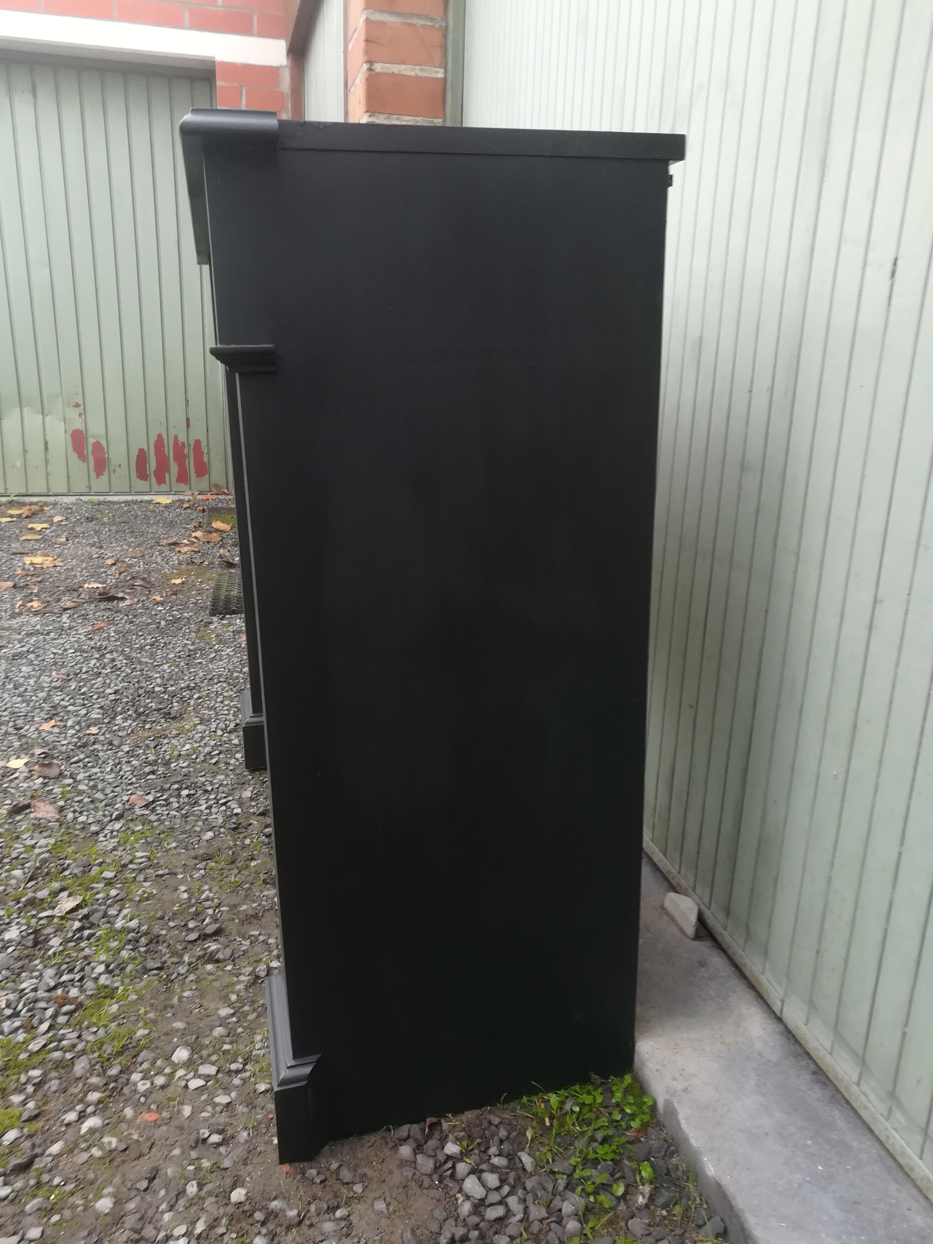 Black patina fireplace coat