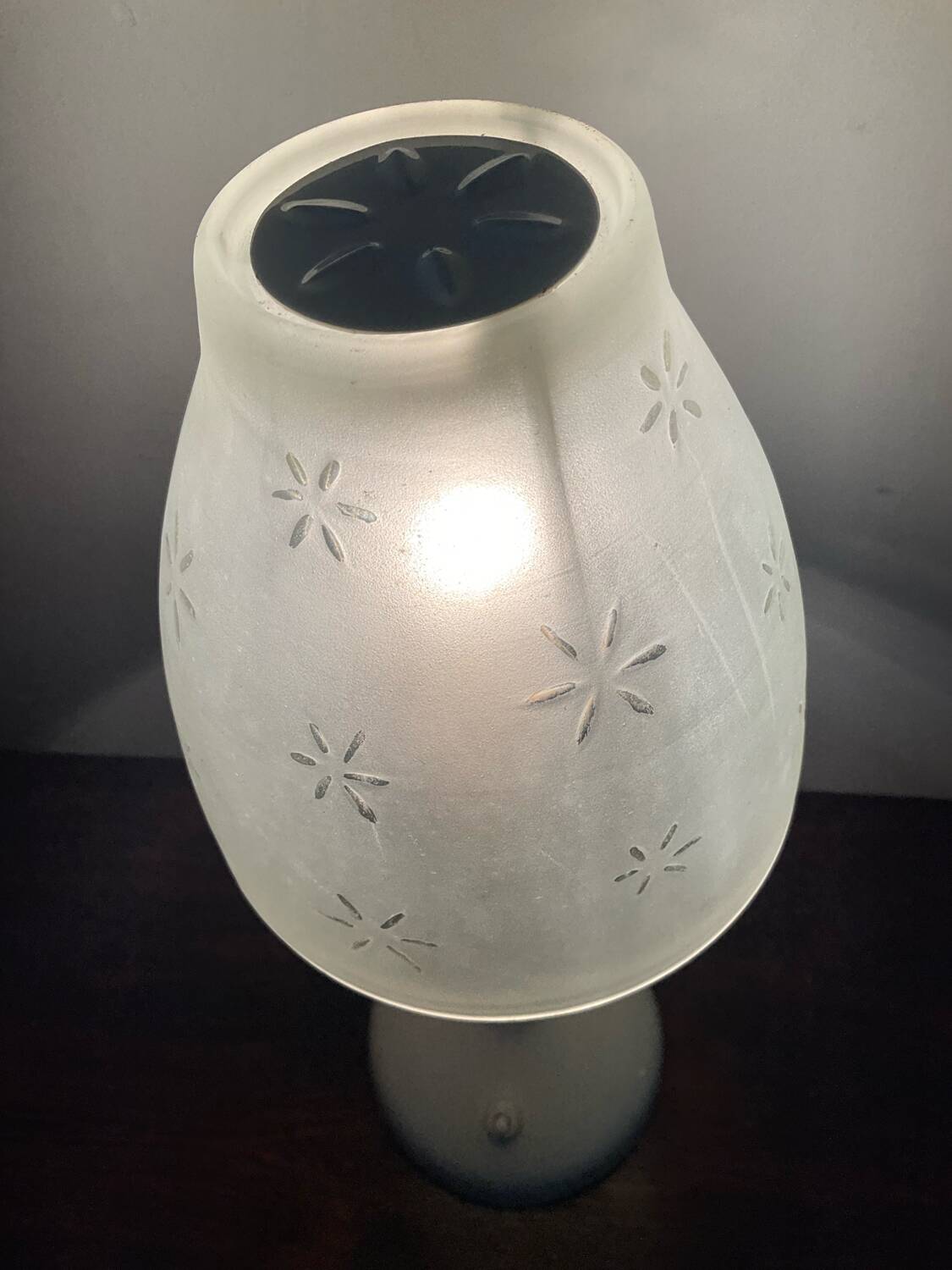 Vintage IKEA lamp in frosted glass and metal