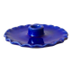 Klein Blue Serrated Ceramic Plate Candle Holder