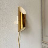 Hollywood Regency-style metal wall lamp 70s