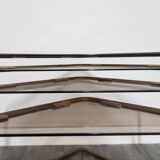 Modular Metal and Glass Coffee Tables, 1960s, Set of 4