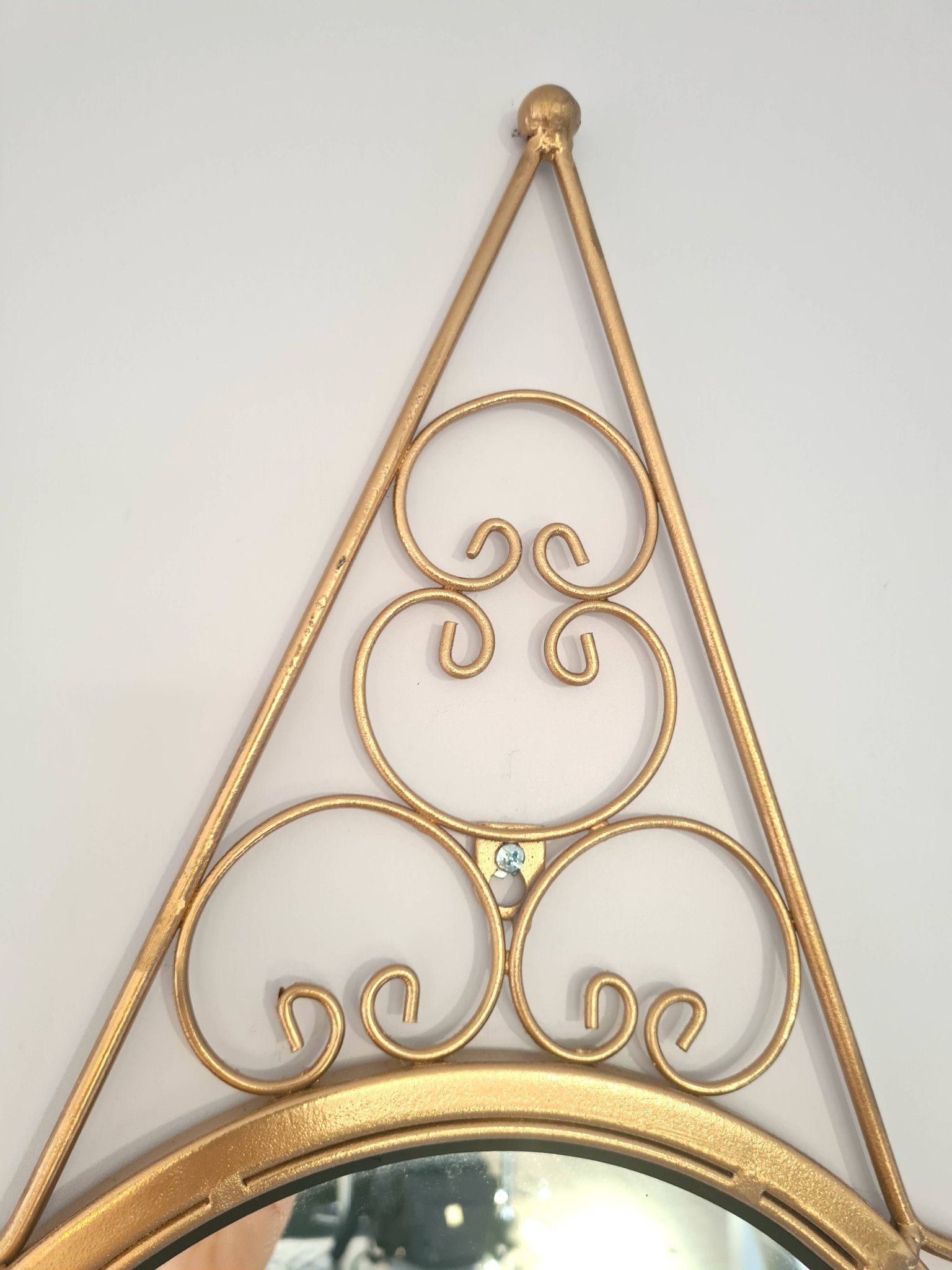 Miroir étoile doré en métal – décoration murale de charme