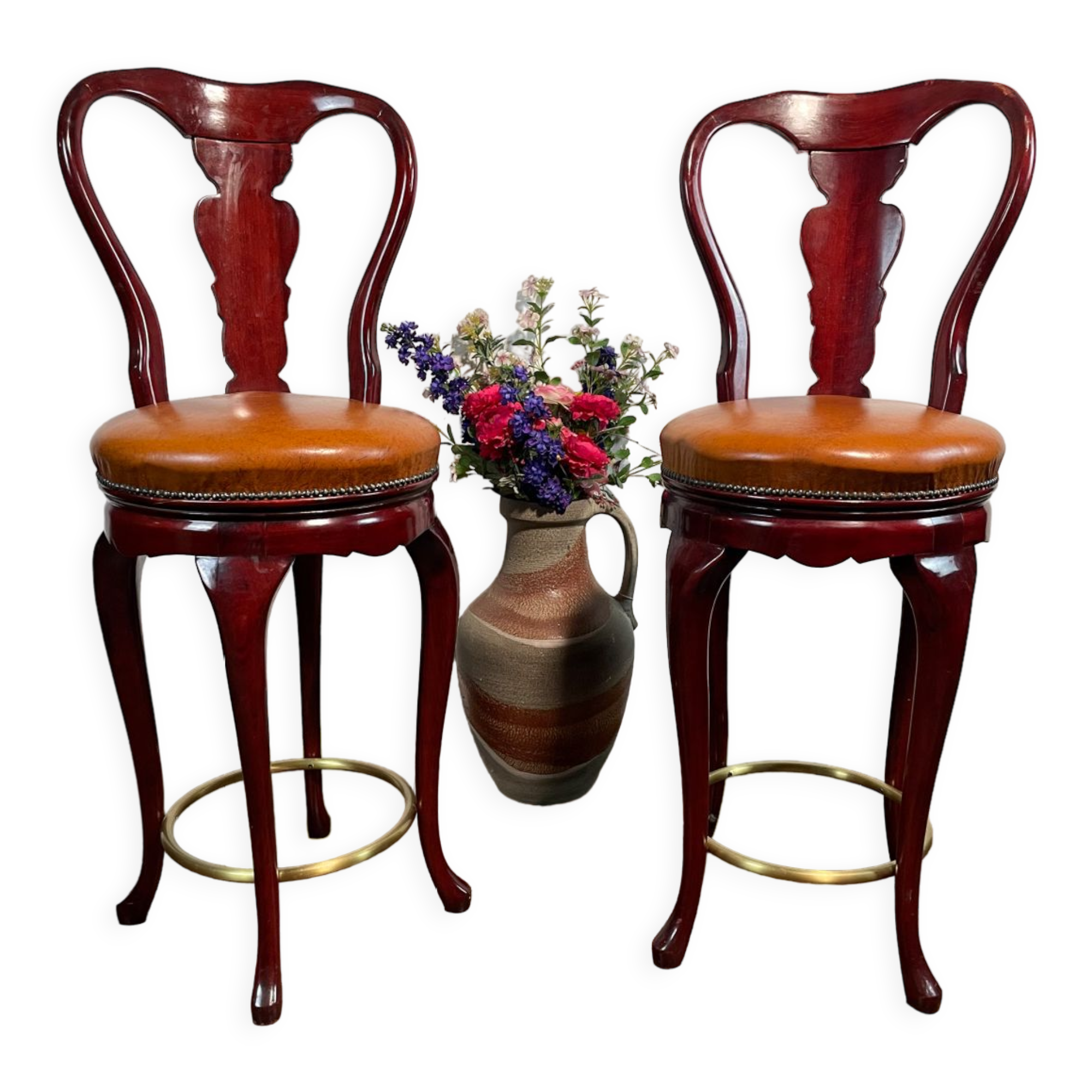 Vintage Art Decó style swivel bar stools
