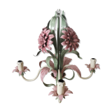 Lustre iron and painted sheet flowers camellias