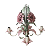 Lustre iron and painted sheet flowers camellias