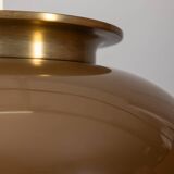 Lustre vintage années 70 en plastique marron design Massoni pour Harvey Guzzini