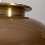 Lustre vintage années 70 en plastique marron design Massoni pour Harvey Guzzini