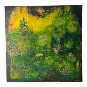 Modern abstract, "World of Depths", signed Diamanne 2009