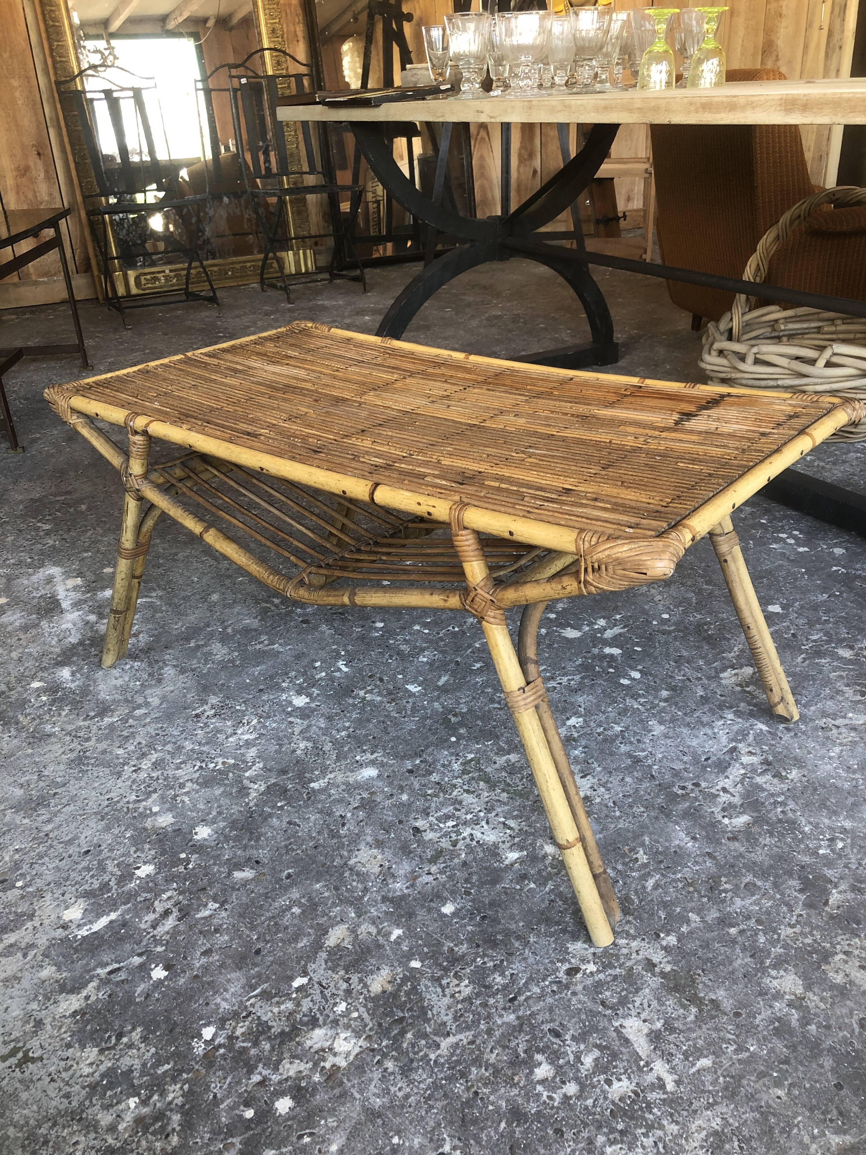 Rattan coffee table