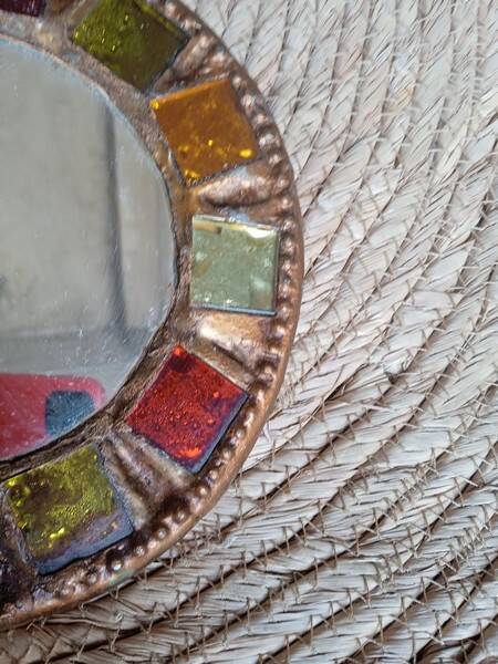 Mirror irena jaworska 70's vintage student of line vautrin