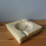Marble or alabaster ashtray