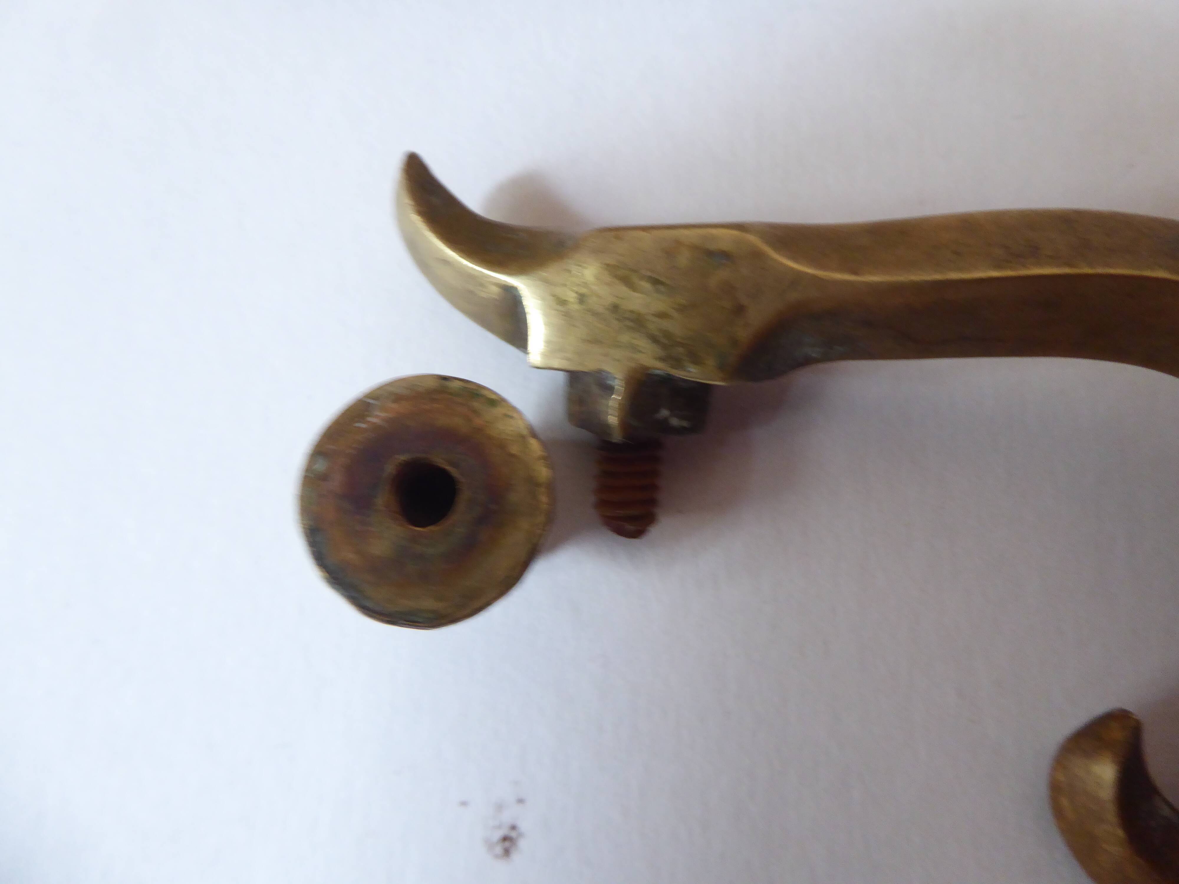 Three-pointed gilded bronze wall candlestick