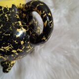 Théière moucheté noire et jaune