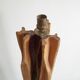 Vintage driftwood & mahogany floor lamp 1960s