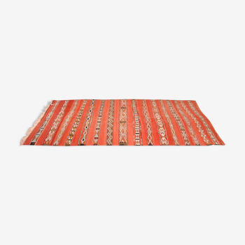 Tapis noué à la main du Maroc années 1980 270x142cm