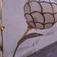 Floral floor lamp in pearlescent Capiz, 1970s.