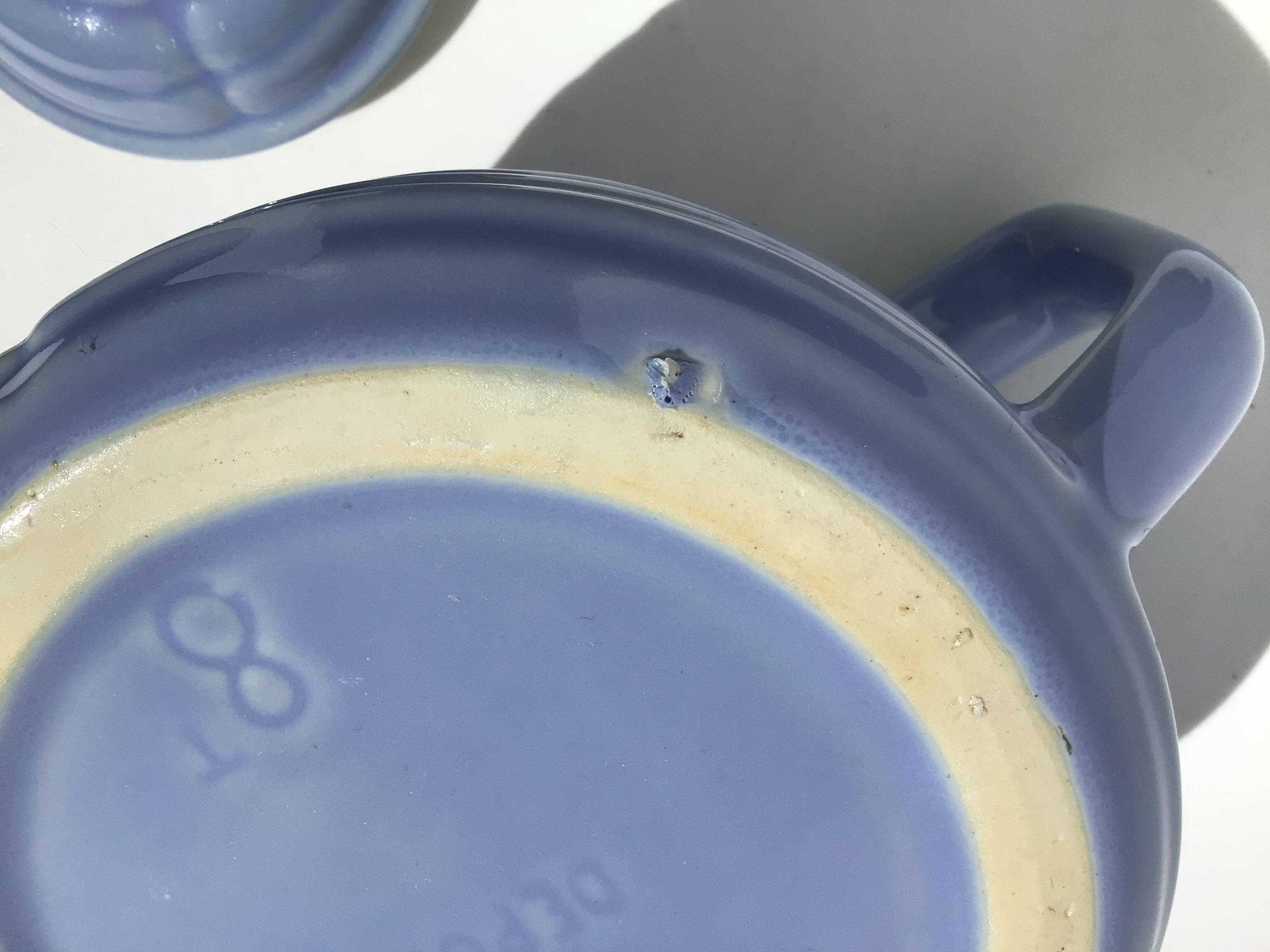 Parma art deco corrugated stoneware teapot 4/6 cups