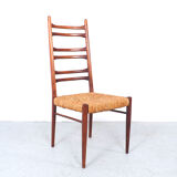 Teak and wicker dining chairs, 1960s