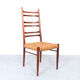 Teak and wicker dining chairs, 1960s