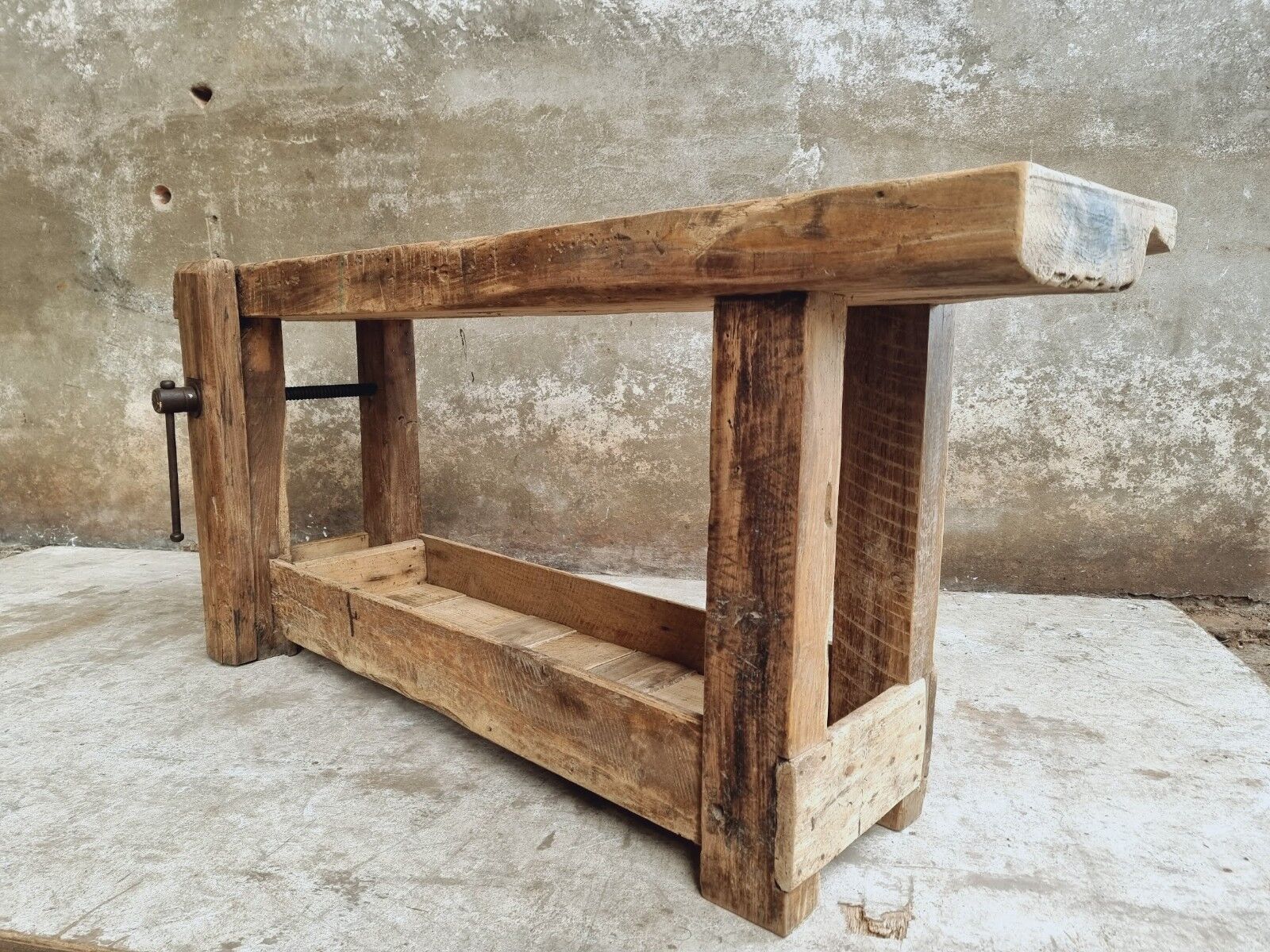 Antique workbench bathroom furniture or side table