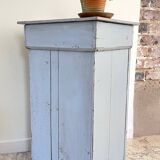 Antique Bedside Table in Weathered Grey Wood