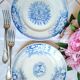 Assiettes plates anciennes en faïence terre de fer