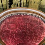 Pair of Louis Philippe period armchairs with rack and pinion