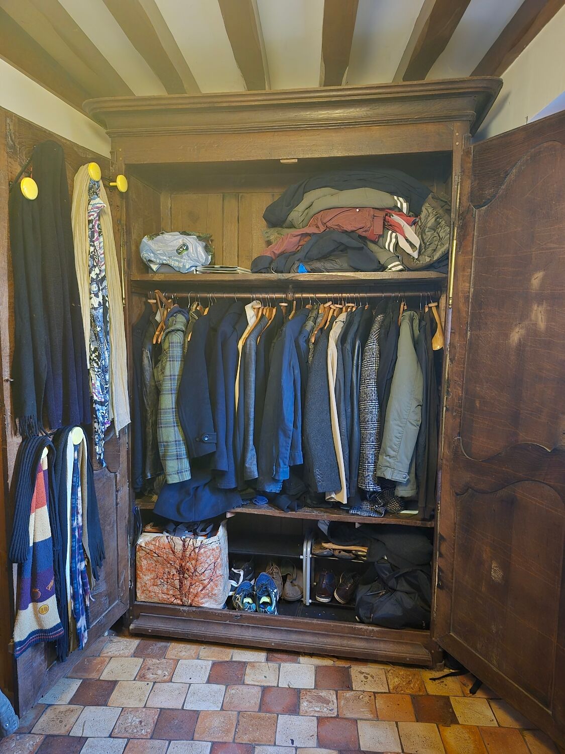 Very large antique wardrobe