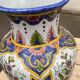 Portuguese vase in hand-painted ceramic from the 1990s.
