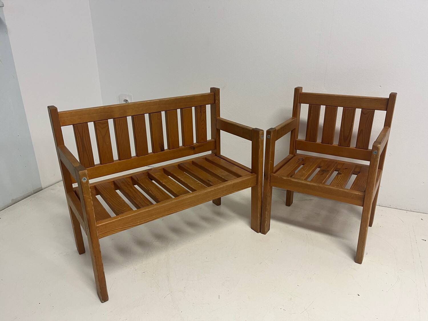 Children's bench and chair