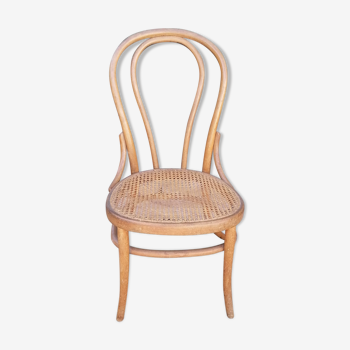 Chaise bistrot Fischel autrichien 1900 bois courbé et cannage