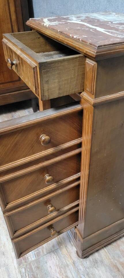 Louis XVI style walnut nightstand or bedside table circa 1850