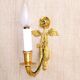 Simple wall sconce in classic Empire style made of vintage French cast brass 4316.