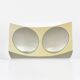 Italian UFO Wall Mirror, Flexible Ivory Plastic, Vintage Space Age Design,