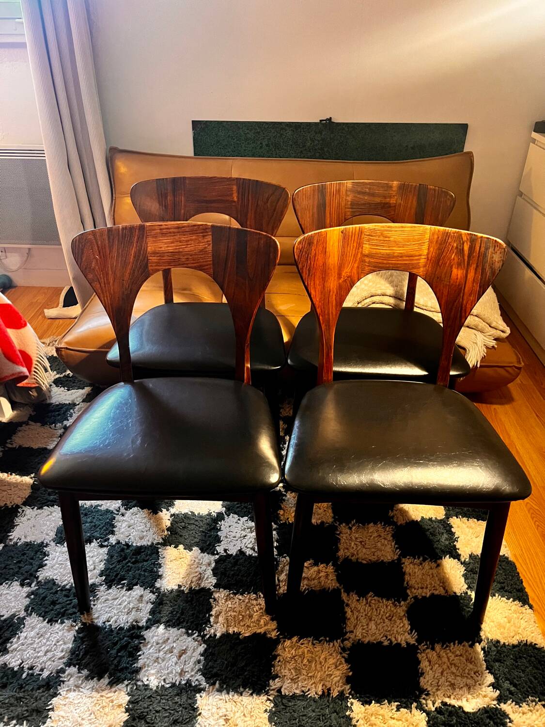 Set of 4 Scandinavian teak chairs