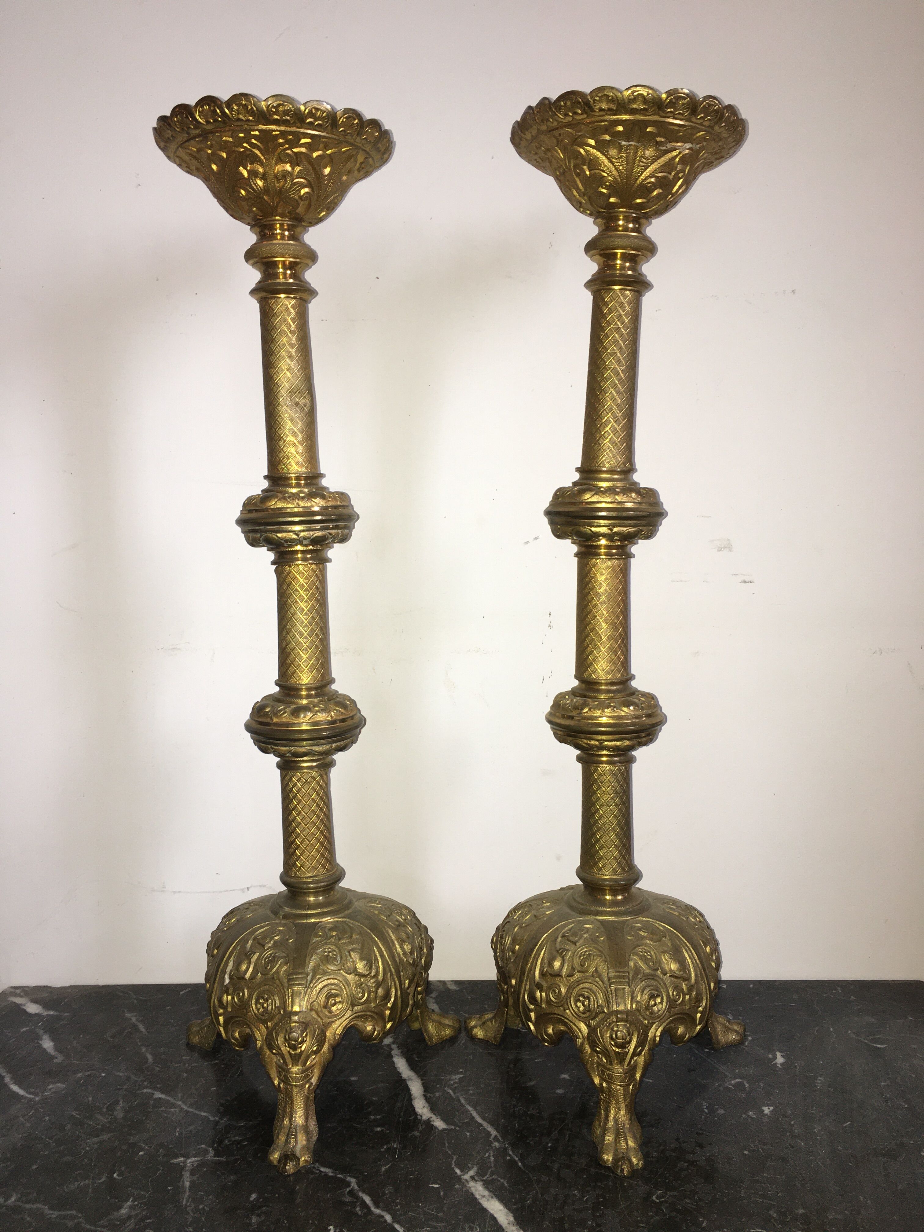 Chandelier bronze 19th castle church chapel