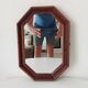 Vintage octagonal mirror from the 1960s.