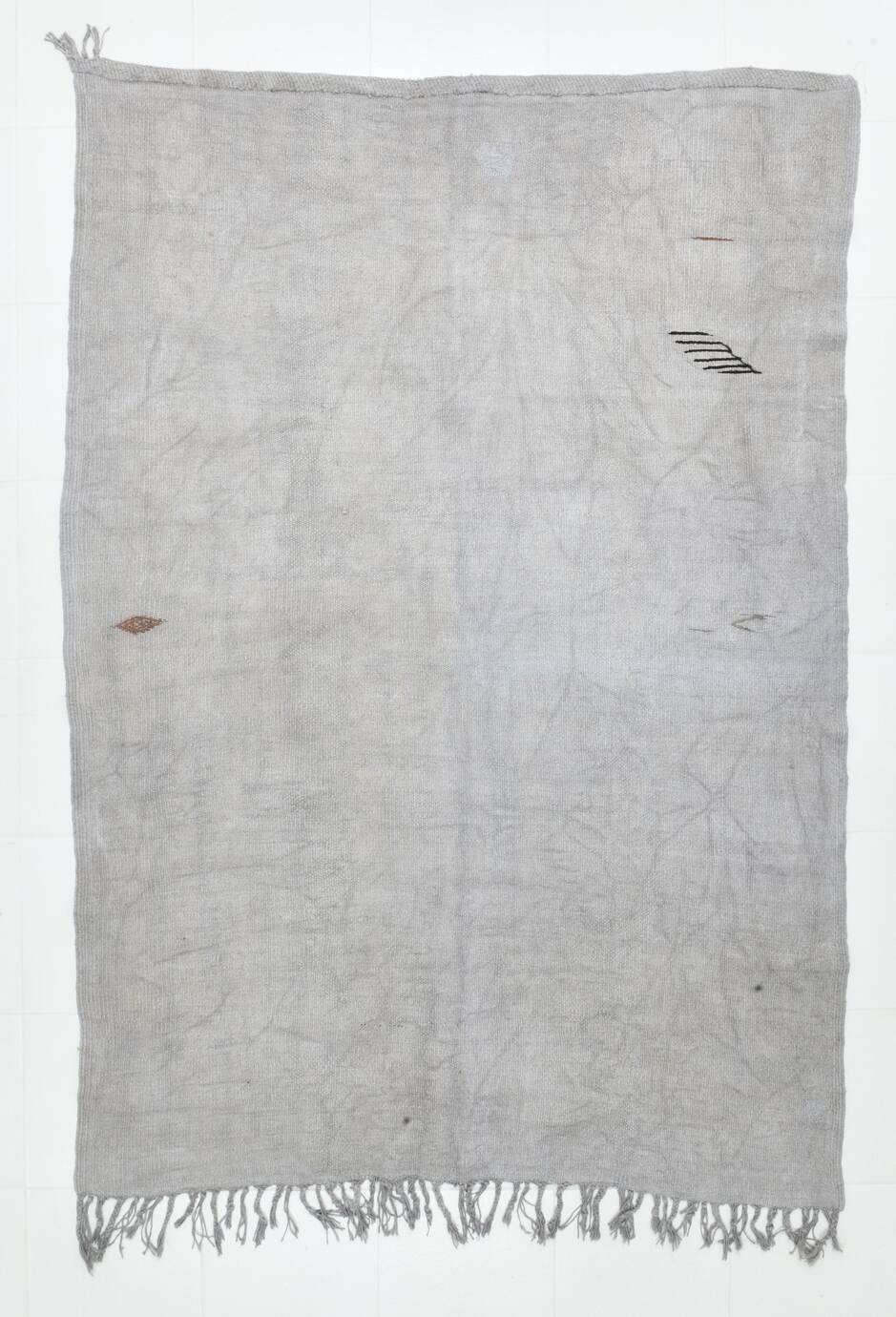 6x8 Silver & Gray Turkish Kilim Rug, 177x256Cm