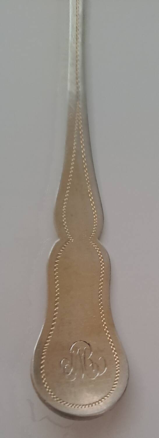 6 small solid silver teaspoons Minerva