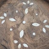Ancien parat / plateau Indien en bois.