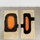 Pair of 70's wool rugs/bedside mats, Scandinavian style.
