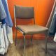 Chaise en métal et tissu vintage 70