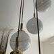 Lustre cascade de globes opaline des années 70