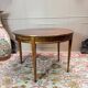 Table demi lune formant console et table de salle à manger en acajou d