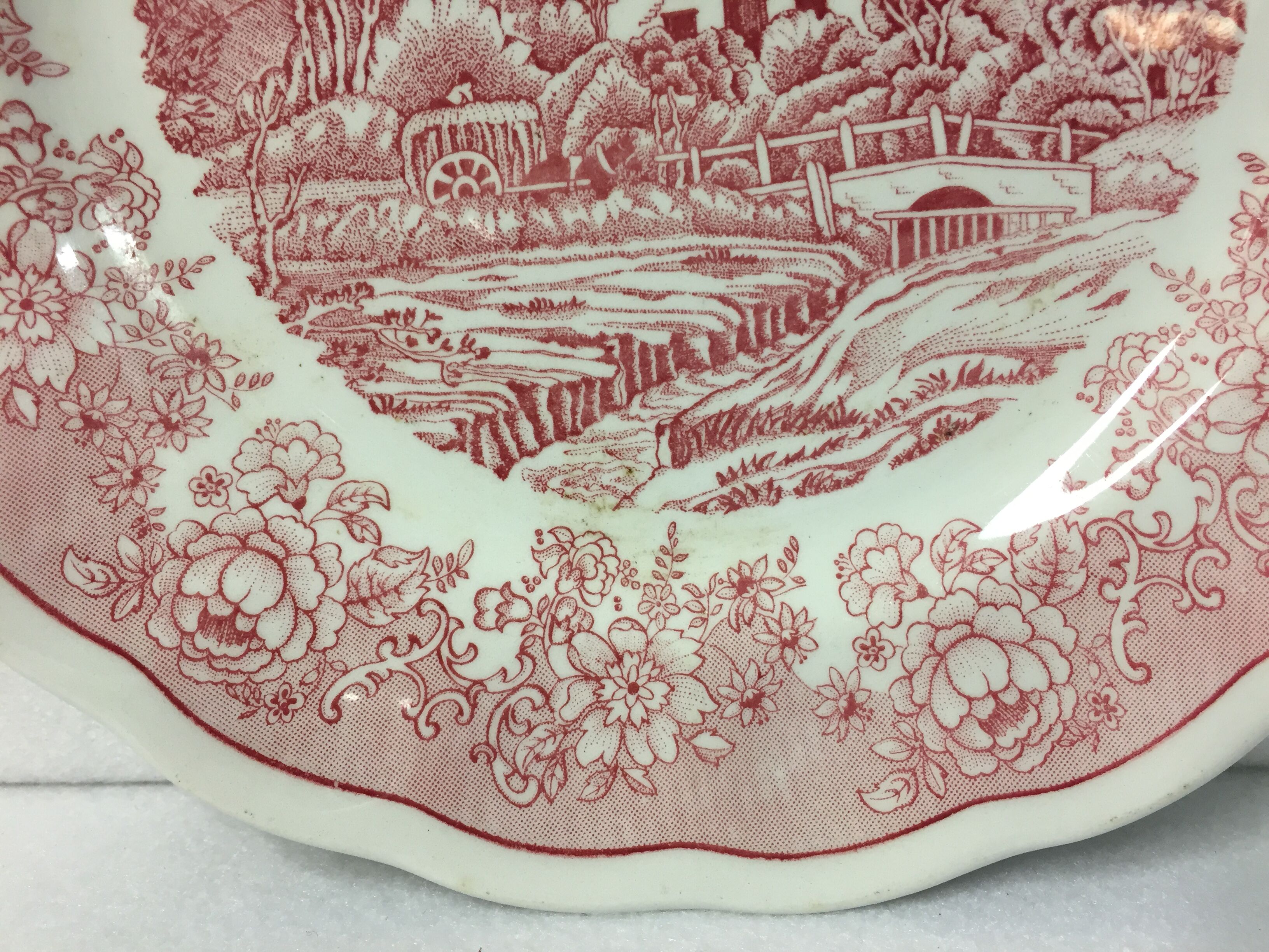 Decorative plate italian earthenware N.Fontebasso 1760 english landscape