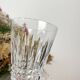 6 French chiseled crystal red wine glasses